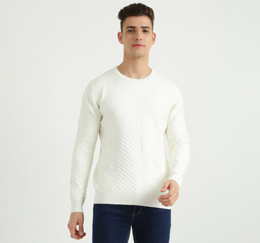 Mens Long Sleeve Textured Sweater