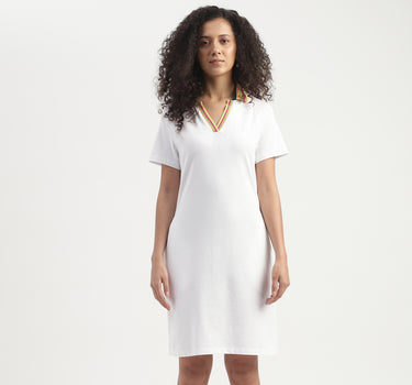 Monotone Slim Fit Polo Shirt Dress