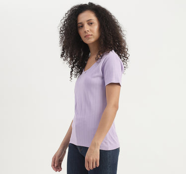 Regular Fit Scoop Neck Ribbed Top