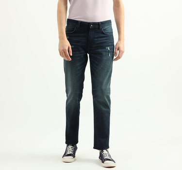 Men Solid Slim Straight Jeans