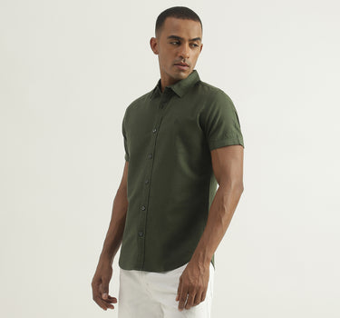 Olive Linen Shirt