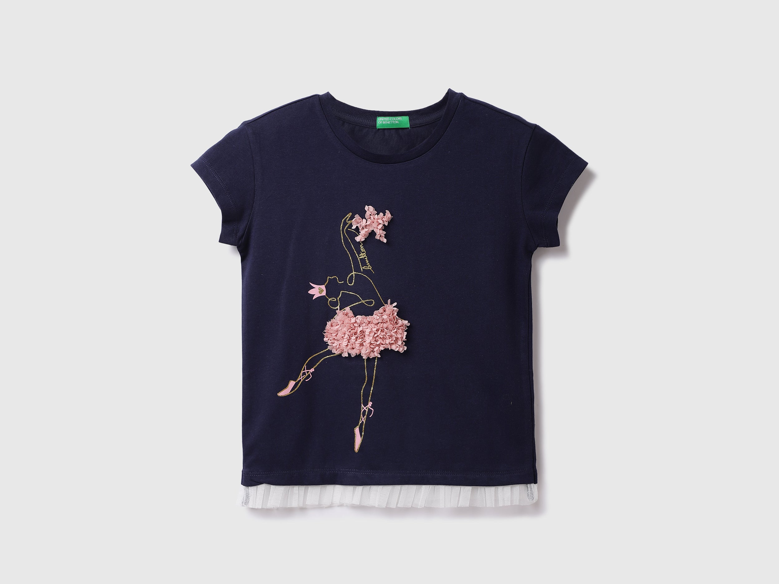 Cotton Printed Round Neck Girls T-shirts