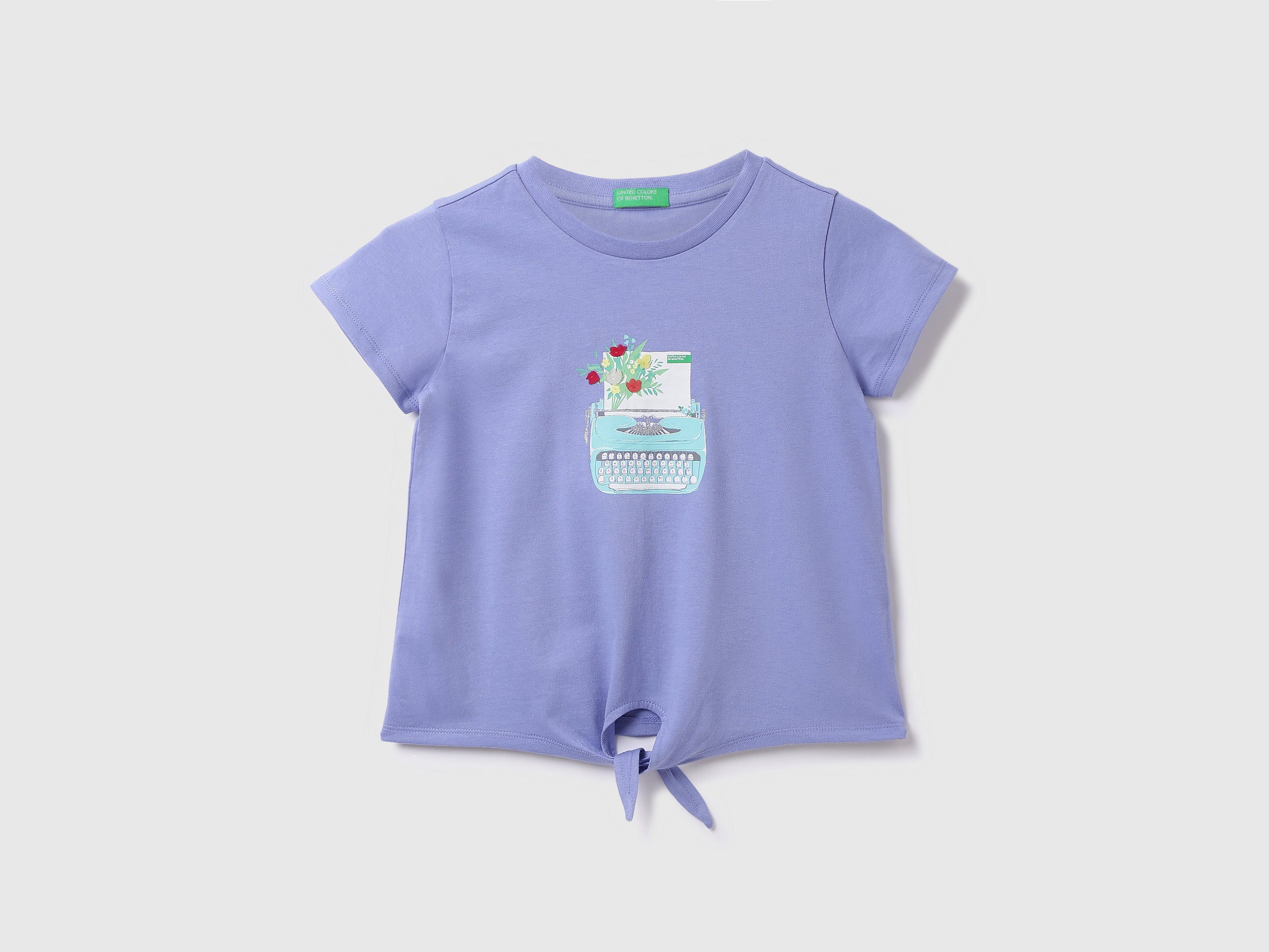 Cotton Printed Round Neck Girls T-shirts