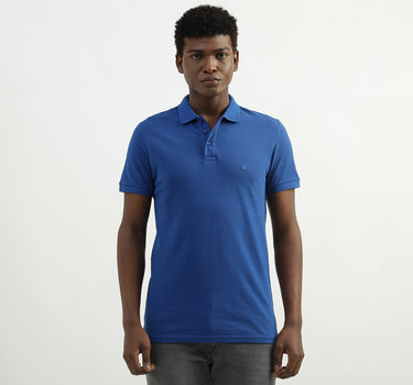 Cotton Solid Polo Collar Mens T-shirts