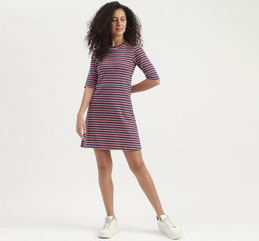 Striped Slim Fit Mini Dress