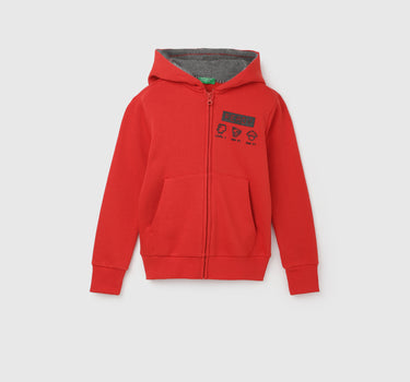 Regular Fit Hood Solid Sweatshirt