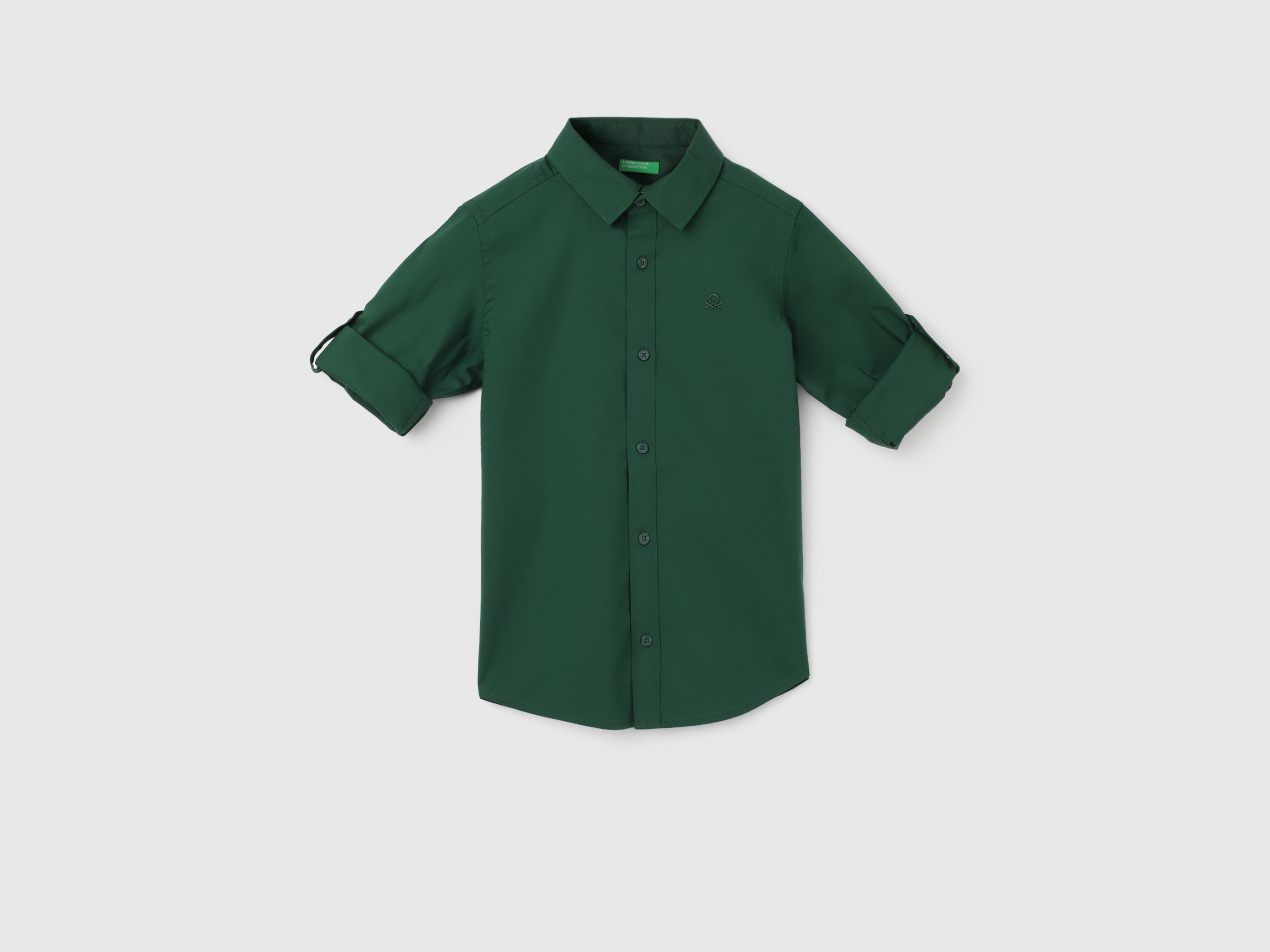 Boy's Regular Fit Spread Collar Solid Shirts