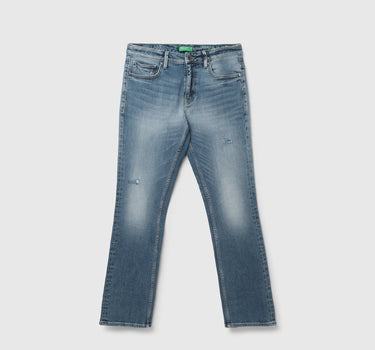 Men's Solid Bootcut Jeans