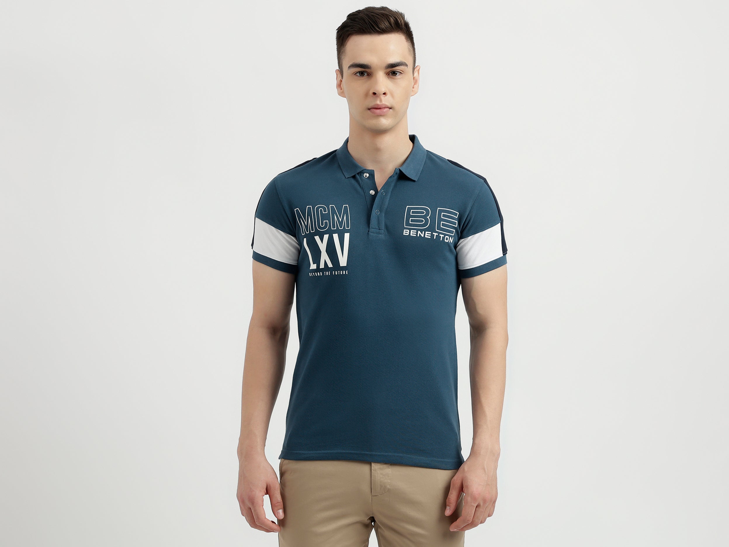 Men's Regular Fit Polo Neck T-Shirt