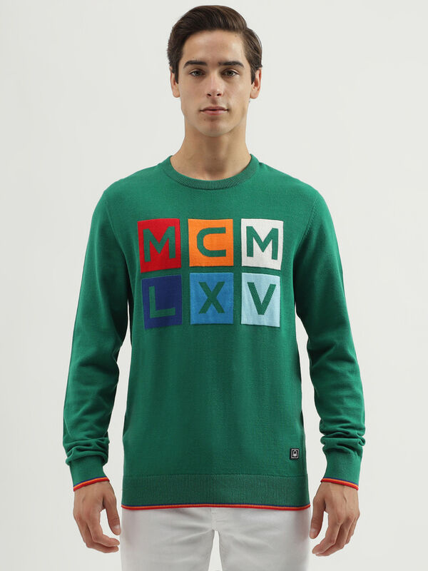 Men's Regular Fit Crew Neck Knitted Sweater