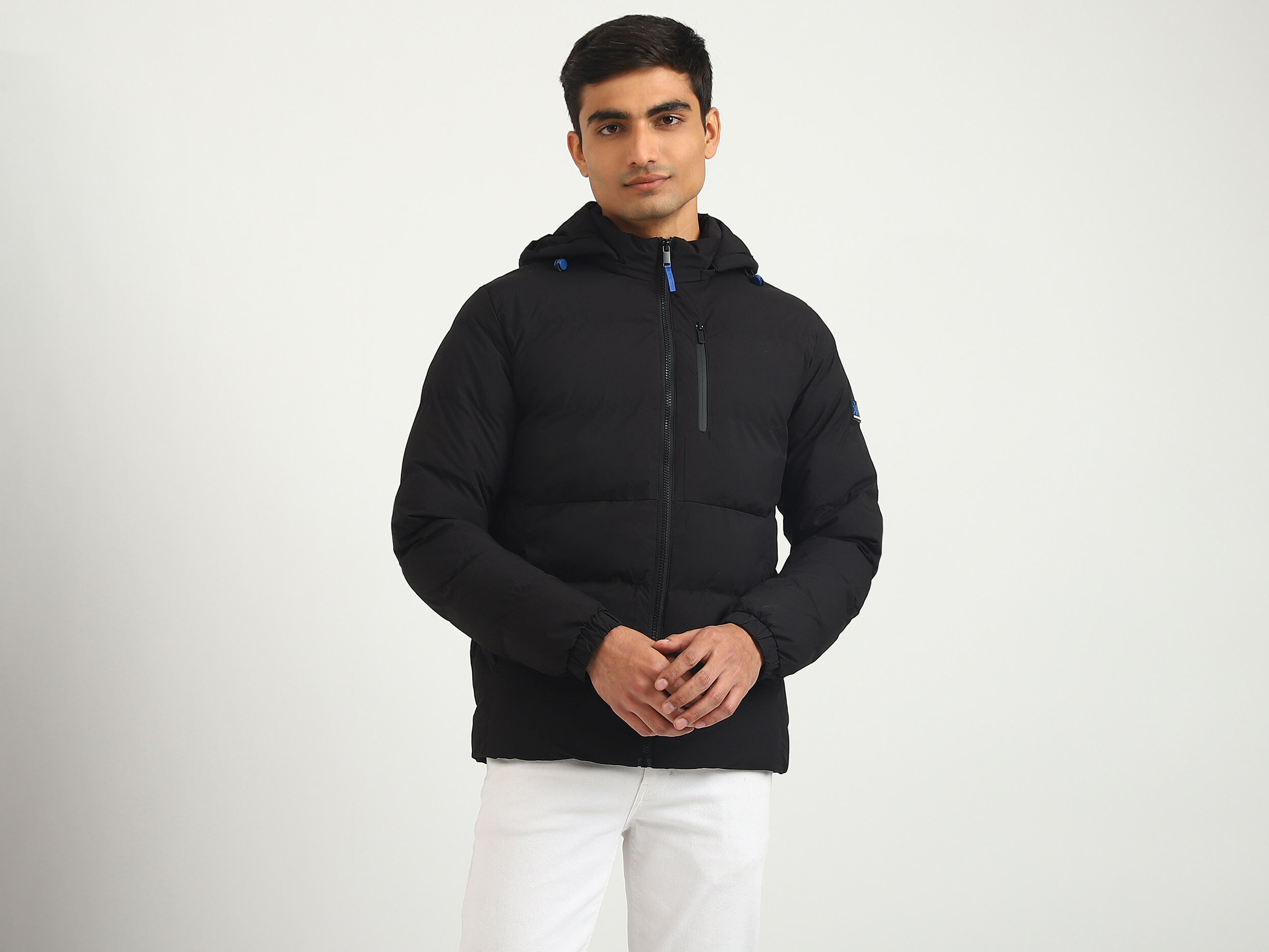 Buy United Colors of Benetton Boys Solid Hooded Neck Jacket online