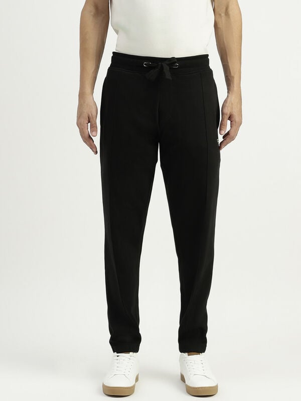 Solid Mid Rise Regular Fit Track Pants