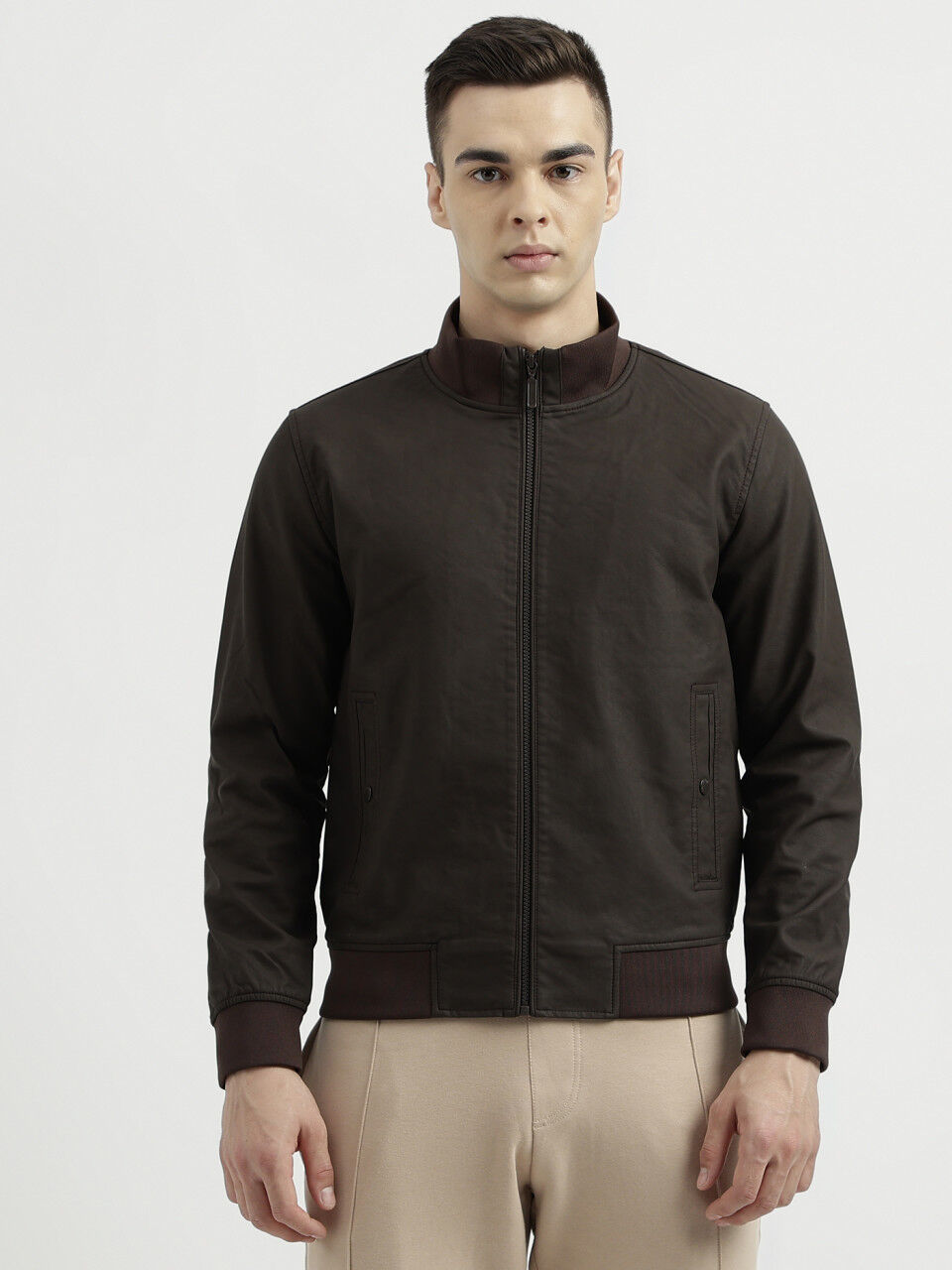 Buy Allen Solly Olive Regular Fit High Neck Jacket for Men's Online @ Tata  CLiQ