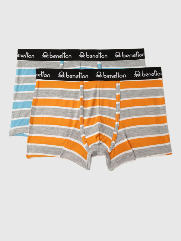 Pack of 2 Striped Low Rise Boxer Briefs