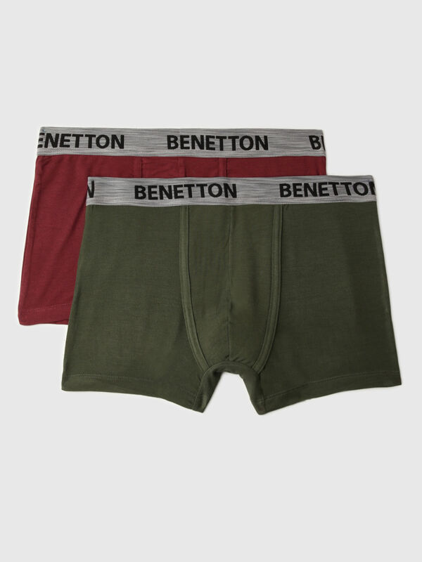 Pack of 2 Solid Colour Low Rise Boxer Briefs