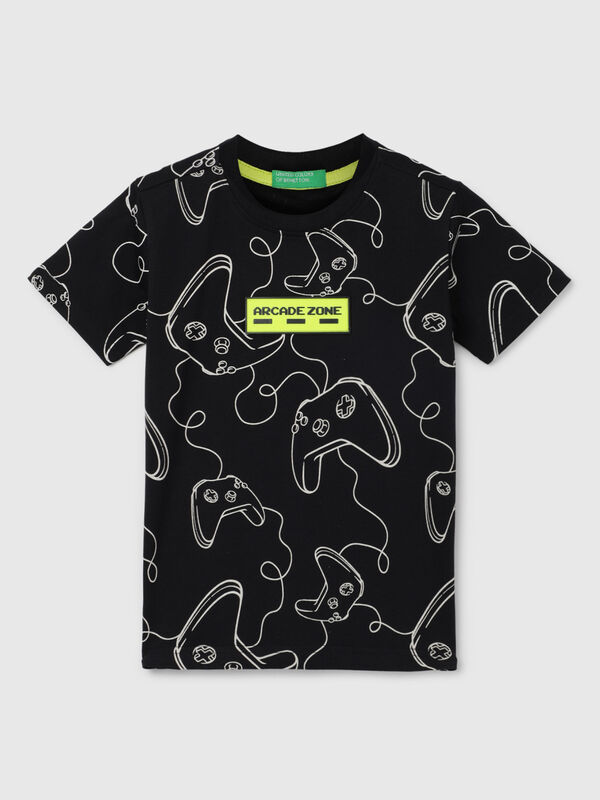 Boy's Regular Fit Crew Neck Printed T-shirt