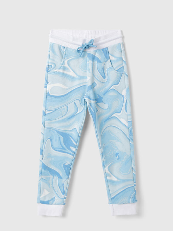 Boy's Regular Fit Abstract Print Track Pants
