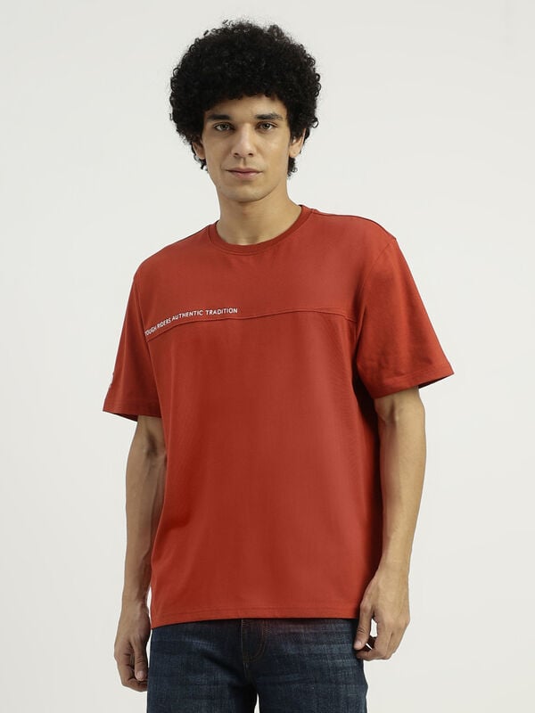 Relaxed Fit Round Neck Solid T-Shirt