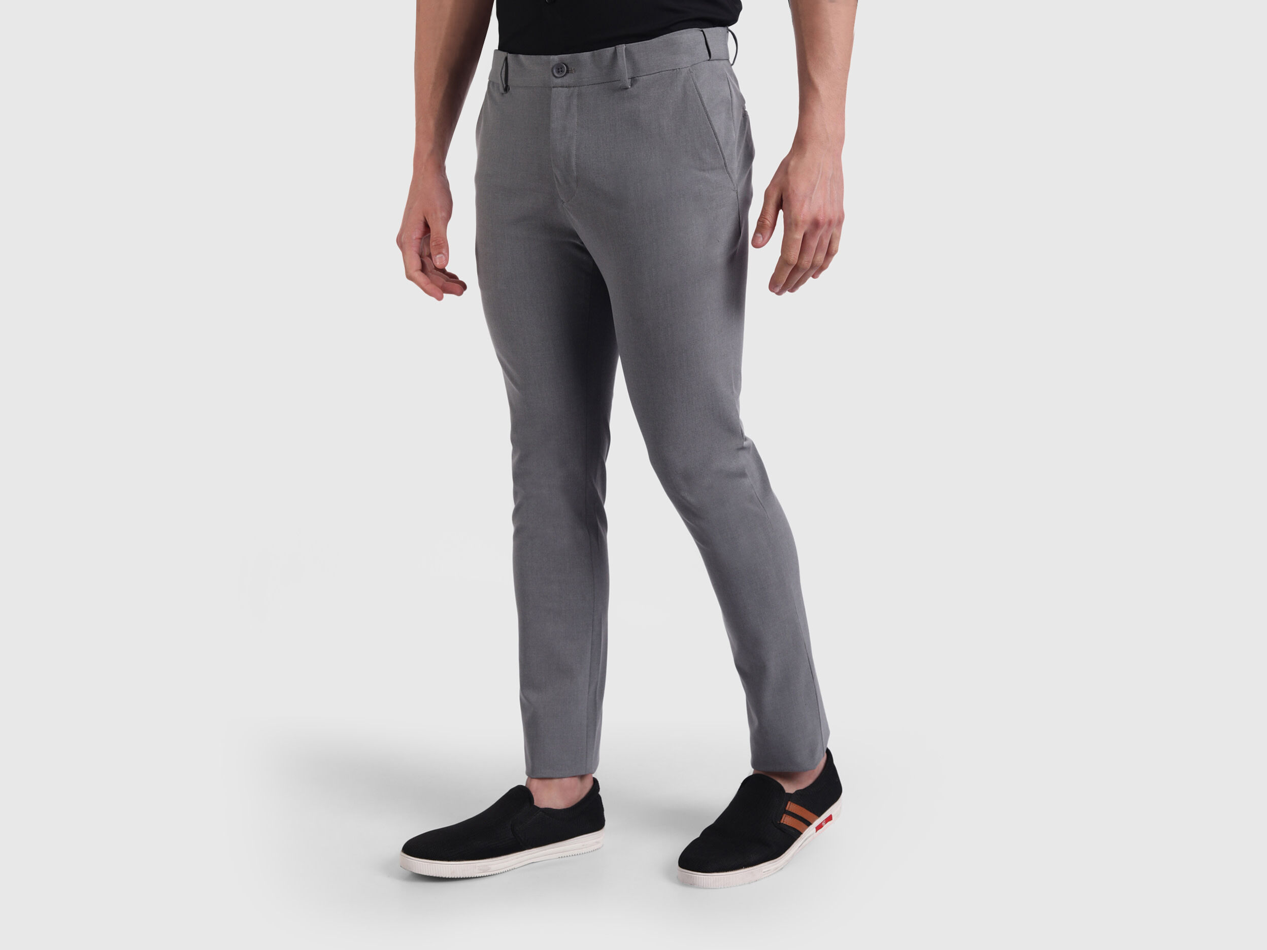 Buy Marks  Spencer Mens Regular Fit Crease Resistant Flexi Waist Trousers  34 Black at Amazonin