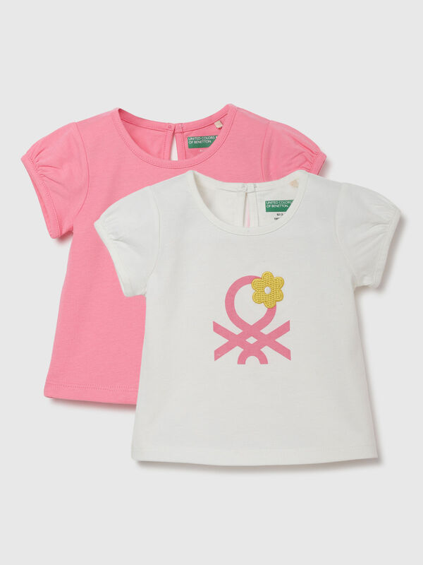 Round Neck Printed Baby T- Shirts - Pack of 2