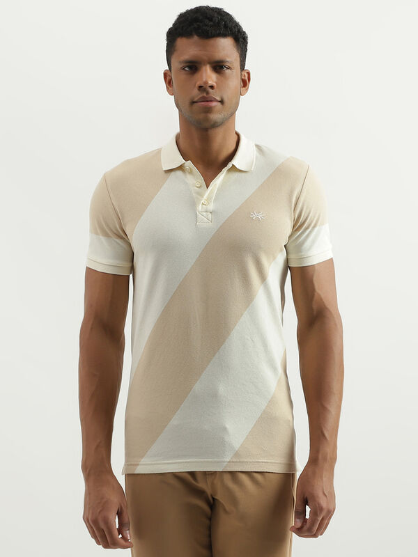 Long sleeve cotton T-shirt · Cream, Black · T-shirts And Polo Shirts