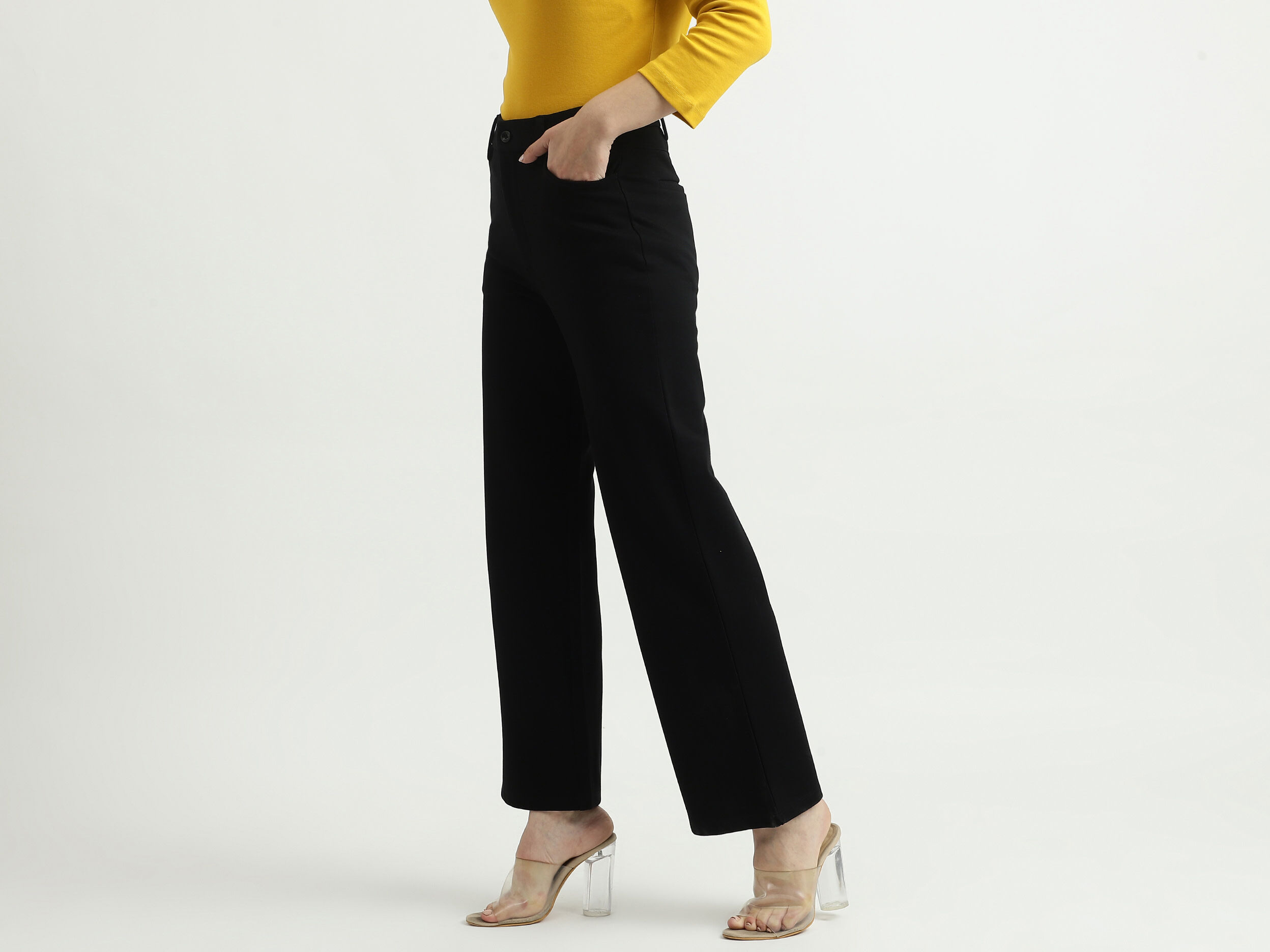 Buy Black Trousers  Pants for Women by UNITED COLORS OF BENETTON Online   Ajiocom