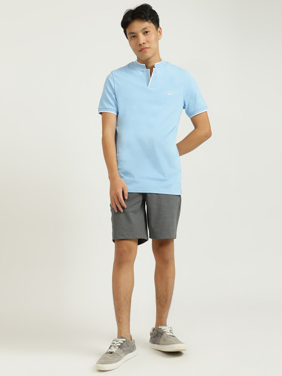 United Colors Of Benetton Grey Knit Shorts