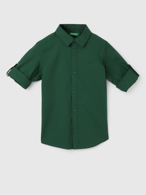 Boy's Regular Fit Spread Collar Solid Shirts