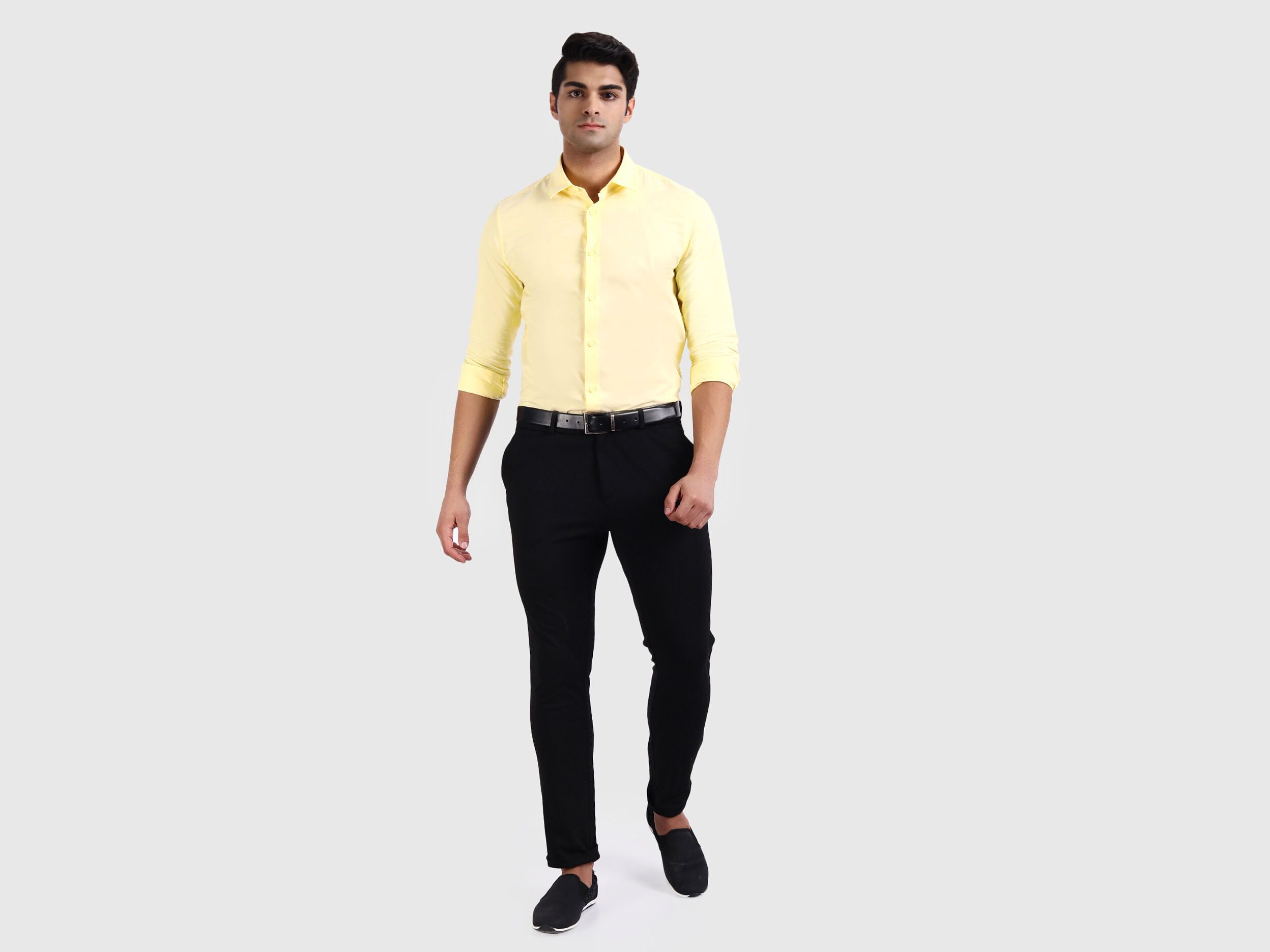 Giza Cotton Oxford Shirt - Yellow | Benetton