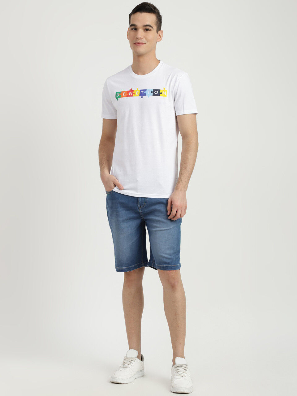 United Colors Of Benetton Mens Slim Fit Solid Shorts