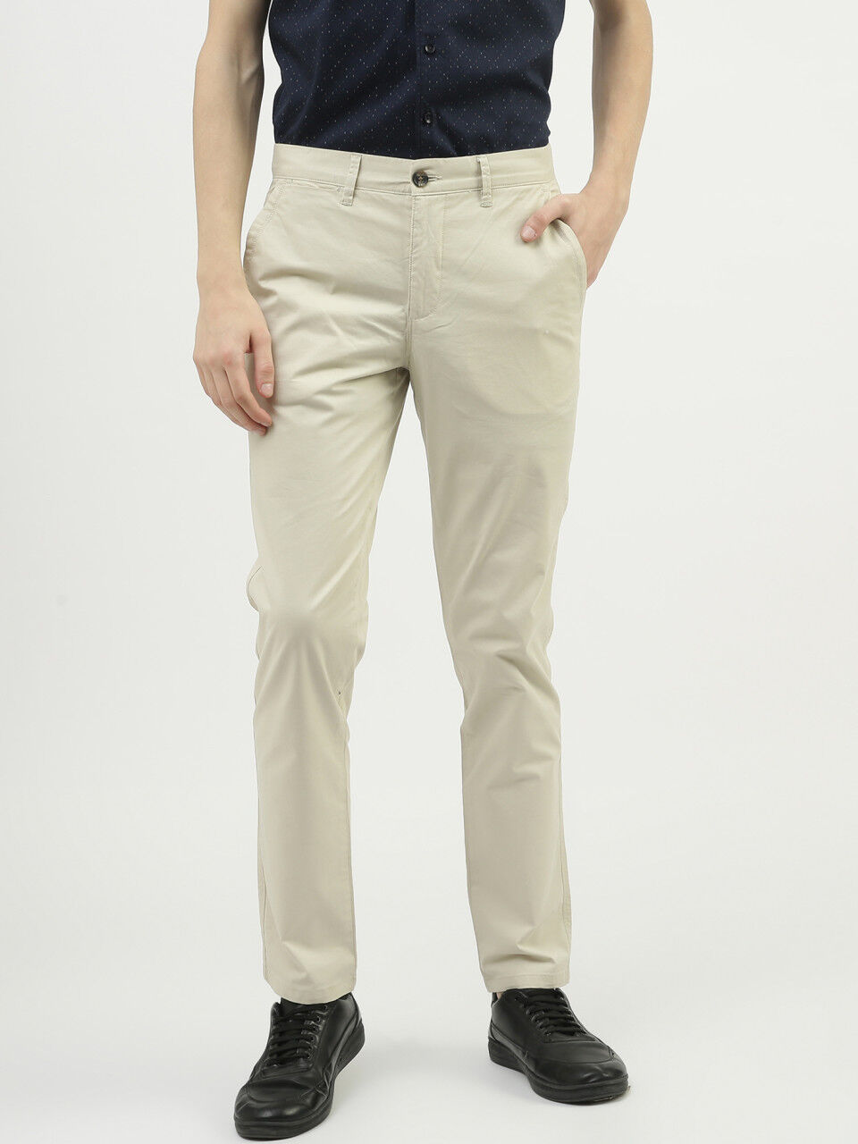 United Colors Of Benetton Off White Trousers  Buy United Colors Of Benetton  Off White Trousers online in India