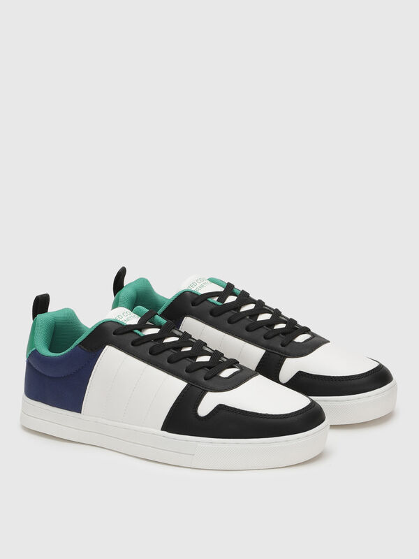 Abstract Pattern Lace-Up Sneakers