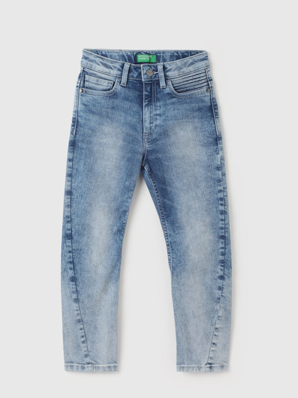Boy's Solid Carrot Fit Jeans