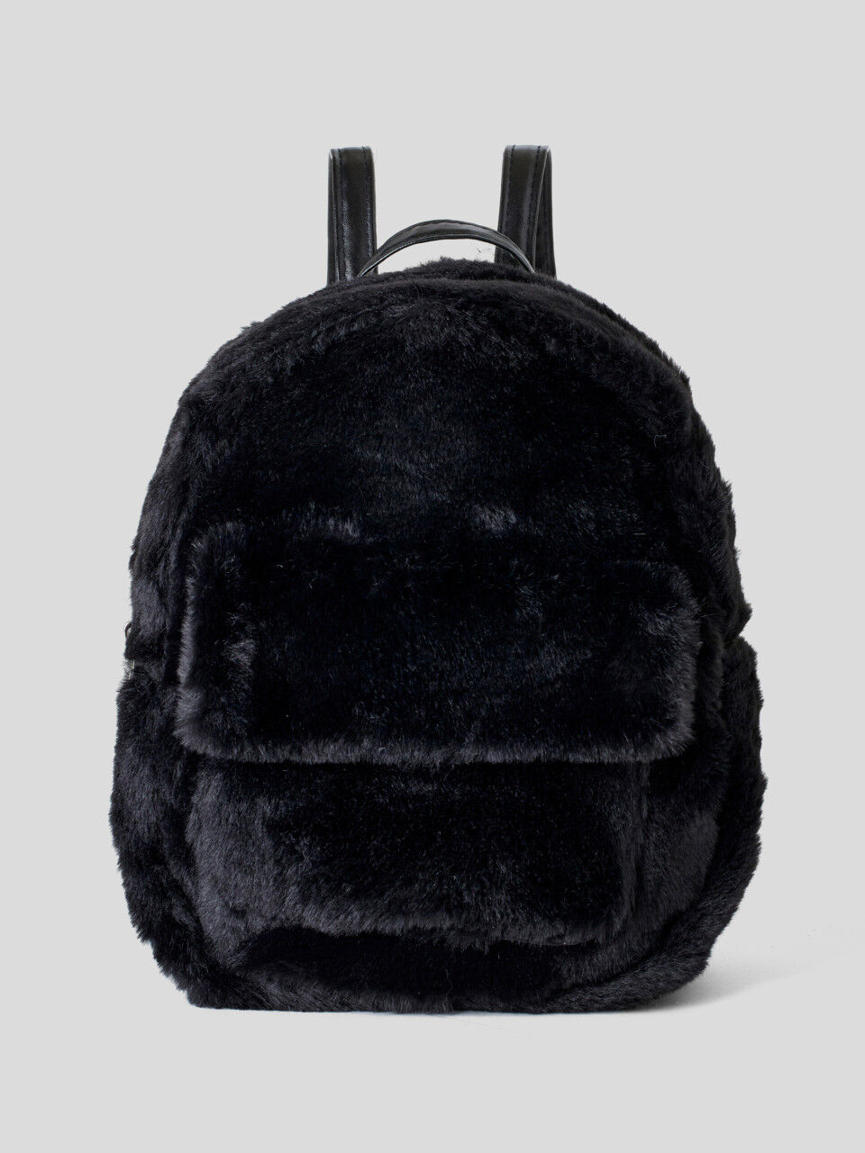 United Colors Of Benetton Unisex Faux Fur Backpack with Flap Front Pocket
