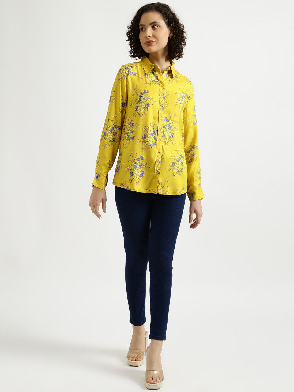 United Colors Of Benetton Ladies Long Sleeve Printed Shirt