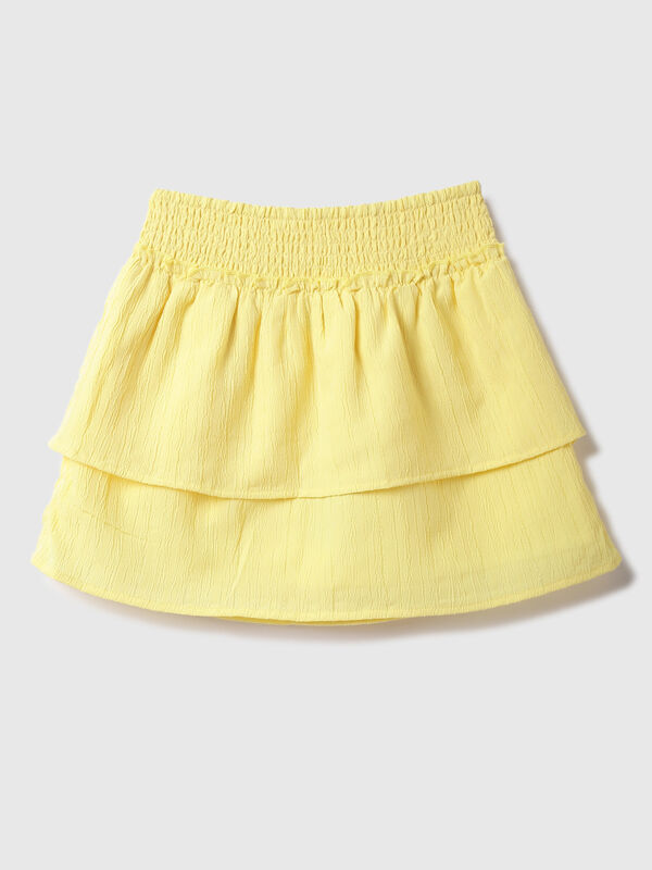 Cotton Solid Regular Length Girls Skirt