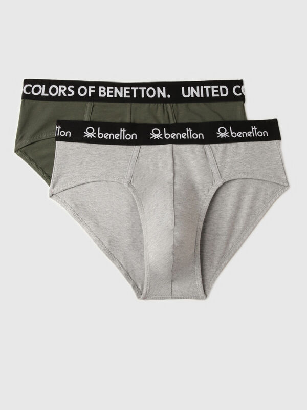 Pack of 2 Solid Colour Low Rise Briefs