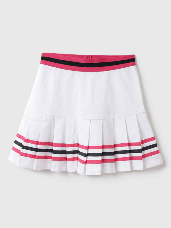 Girls Striped Regular Fit Skirt