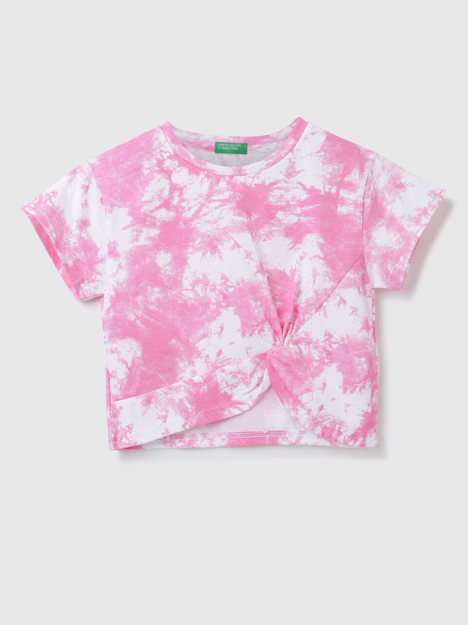 United Colors of Benetton Girls Tie & Dye Round Neck Top
