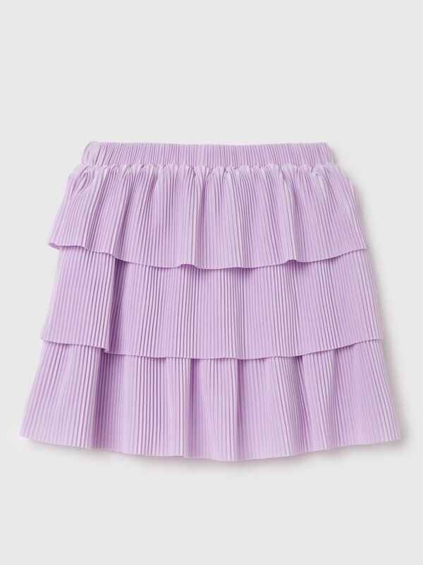 Solid Regular Fit Mid Waist Skirt