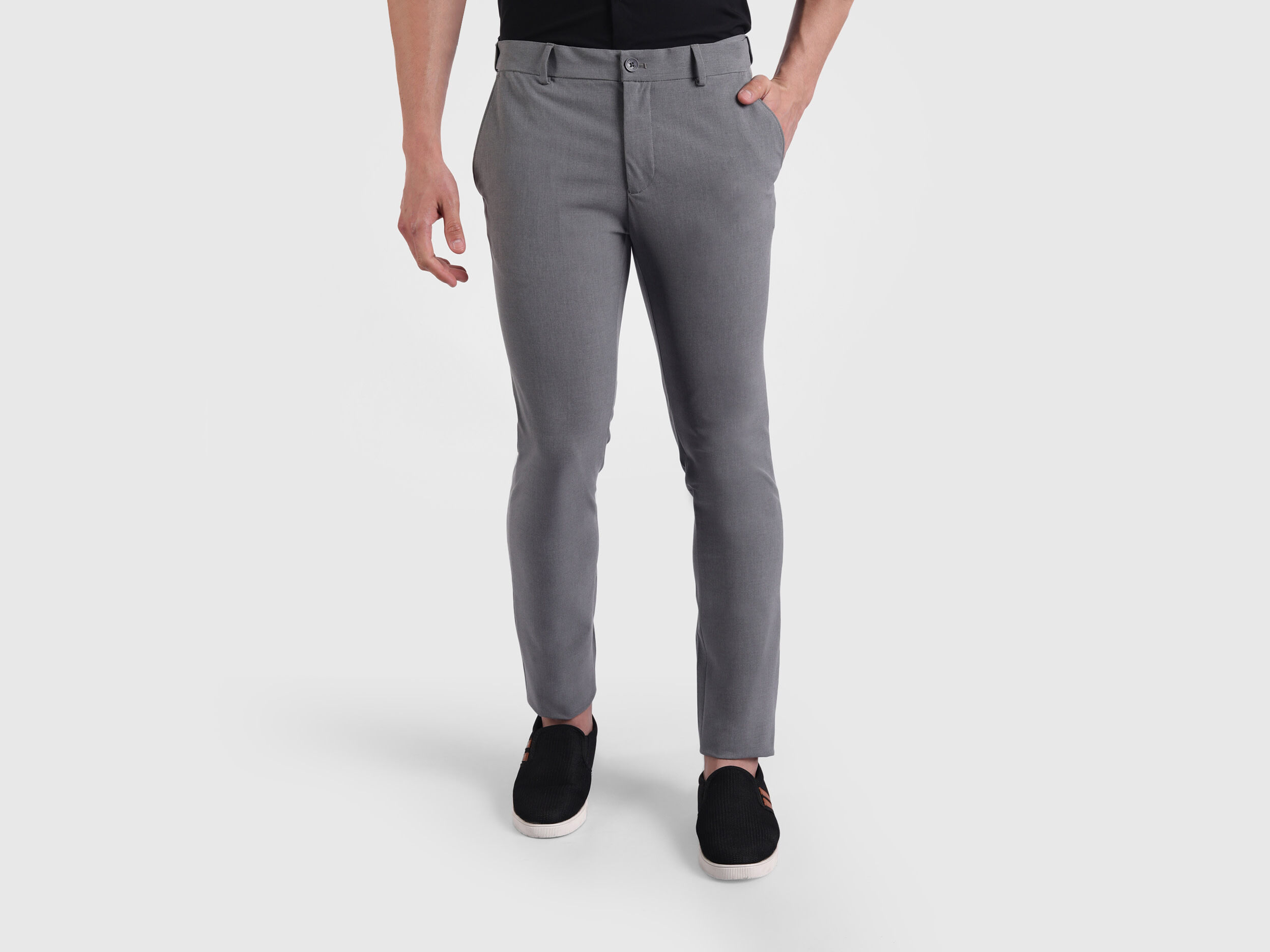 Buy Black Trousers & Pants for Men by NTWK Online | Ajio.com