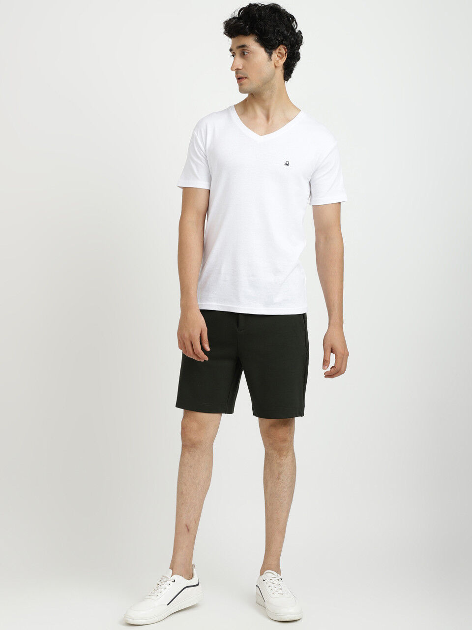 United Colors Of Benetton Black Slim Fit Shorts
