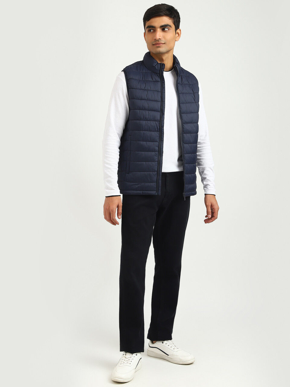 United Colors of Benetton Men Quilted High Neck Jacket