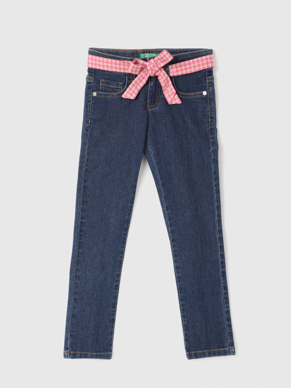 Girl's Solid Slim Fit Jeans