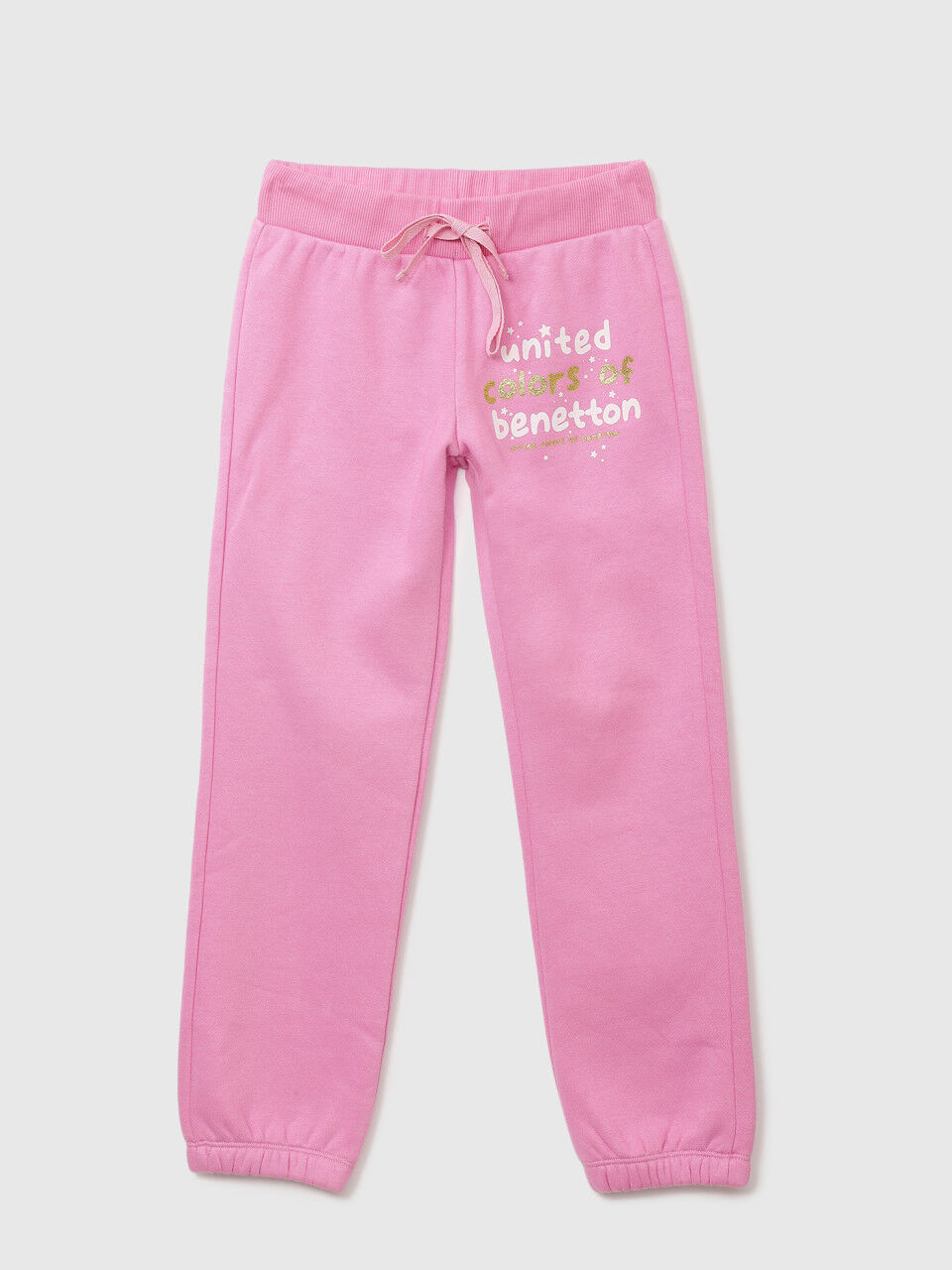 Benetton United Colors of Benetton Girls Pink  100% Polyester Jogger Trousers Size M  Reg 