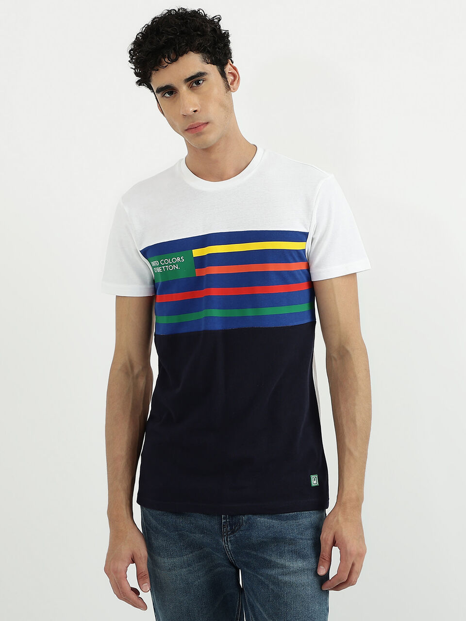 T-shirt para hombre letras de colores Benetton – COLORMODA