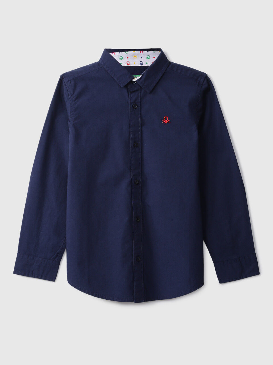 United Colors Of Benetton Boys Navy Blue Solid Shirt