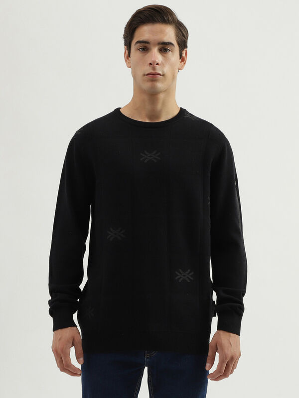 Men's Regular Fit Crew Neck Brand Logo Sweater