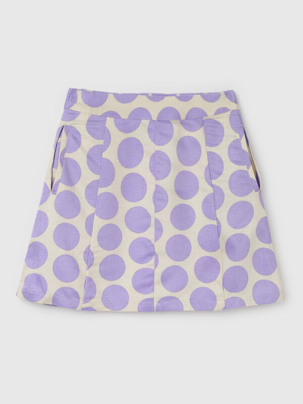 Girl's Polka Dot Regular Fit Skirt