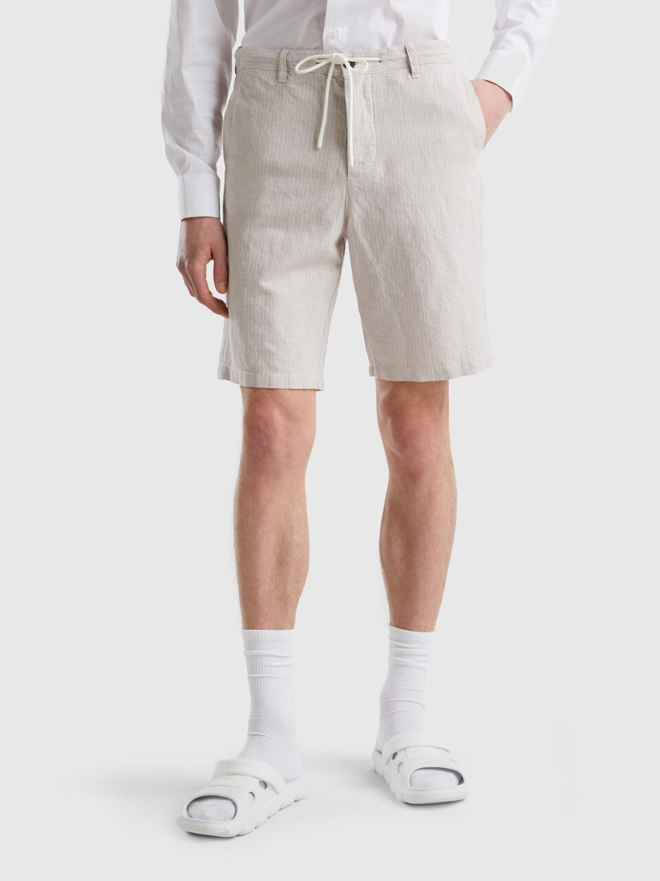 BLEND Darino men's short cotton trousers sustainable fabric shorts  20711244ME Blue